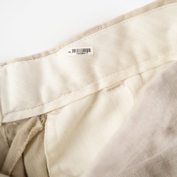 BROOKS BROTHERS 346 100% Linen tan pleated shorts size 38, fit like 36 - Picture 9 of 10